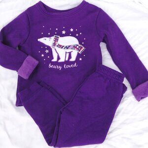 2 for $15 3T Garanimals Purple Polar Bear 2 Piece Set - SweatShirt & Pants